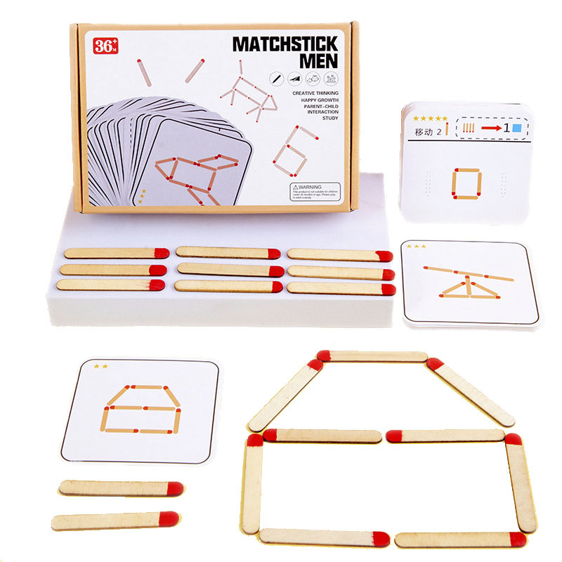 Board Game Enthusiast - Montessori Matches Puzzles Game Wooden Toys