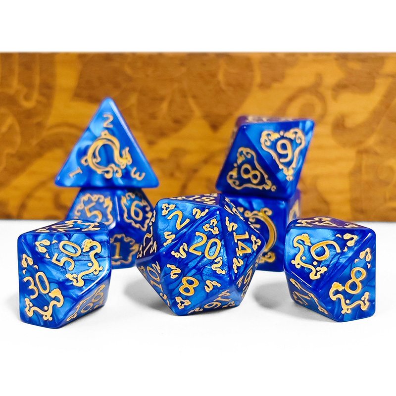 7Pcs Set DND Dice Dragon Patte - đánh giá và giá Dice Set Polyhedral