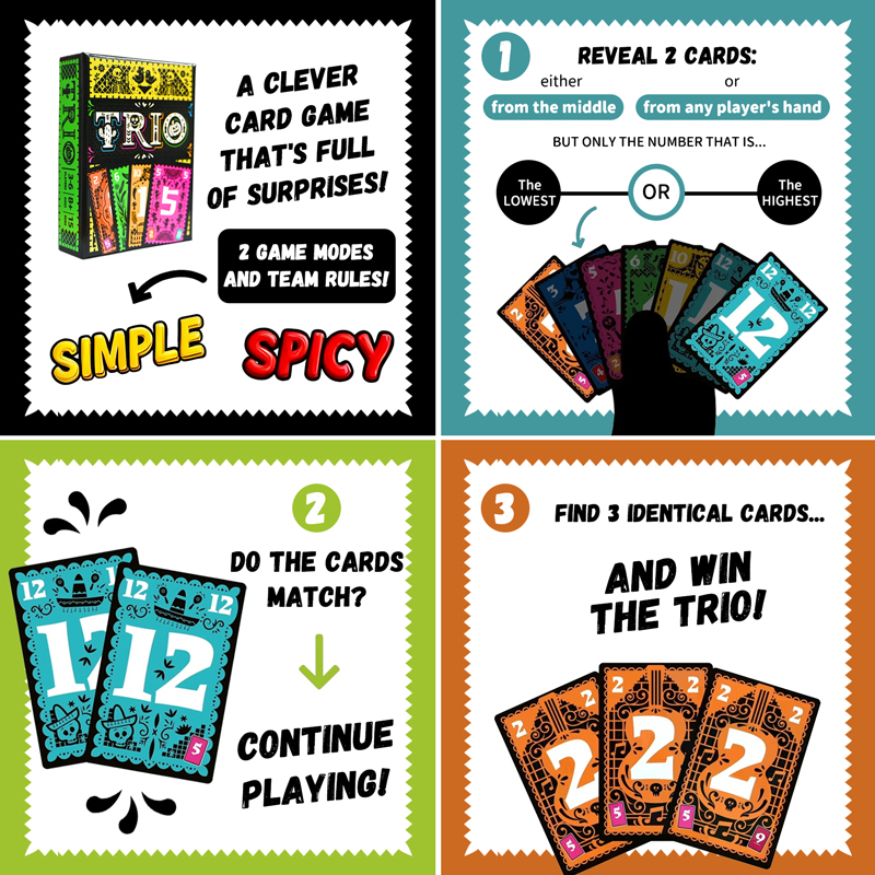 TRIO Strategic Card Board Game - đánh giá và giá Board Game Coup